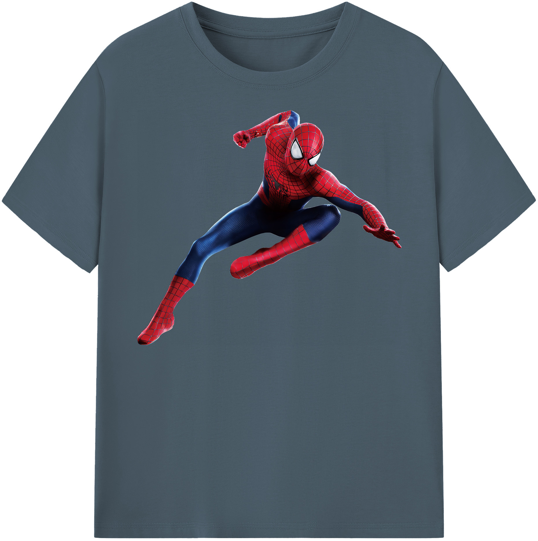（画像用） Spider Man スパイダーマン 綿100％半袖Tシャツ（フロントプリント）